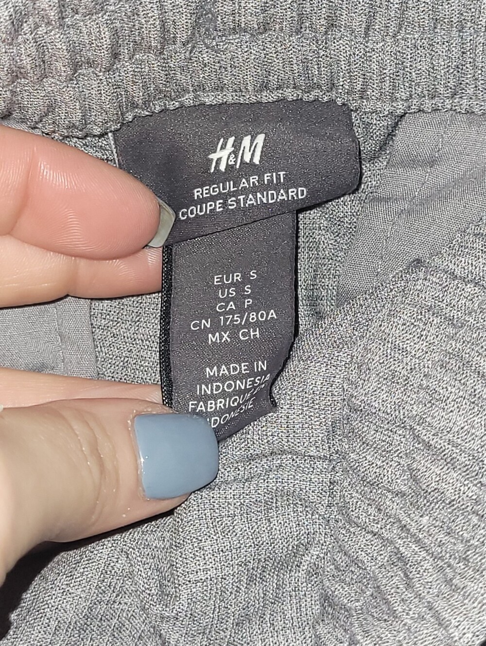 H&M Size Small Light Gray Drawstring Shorts - Picture 4 of 5